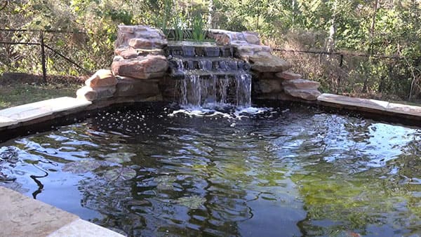 thác nước hồ cá koi